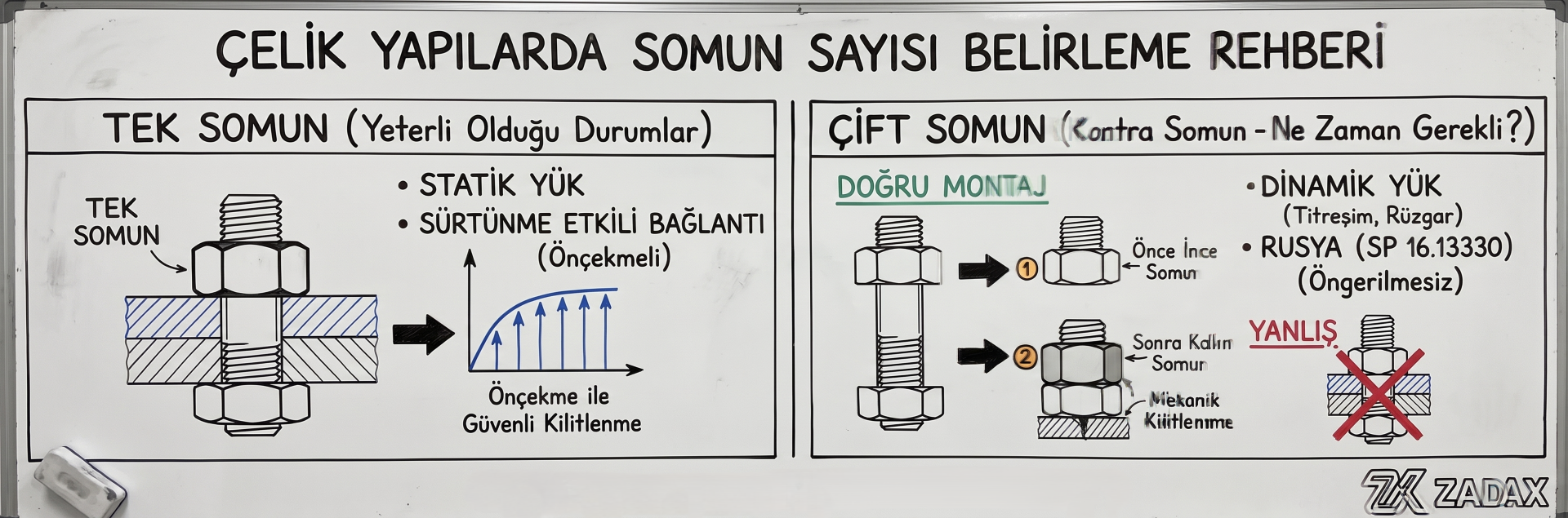 Çelik Yapılarda Somun Sayısı Nasıl Belirlenir? Tek mi, Çift mi?