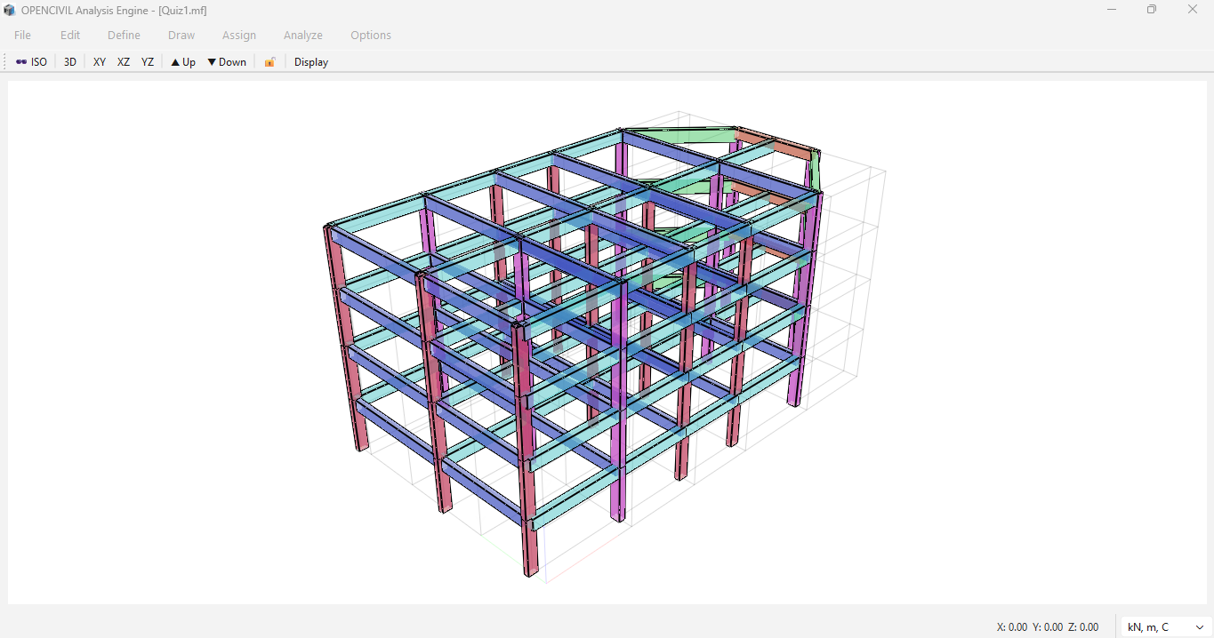 OpenCivil: 3D Structural Analysis Engine